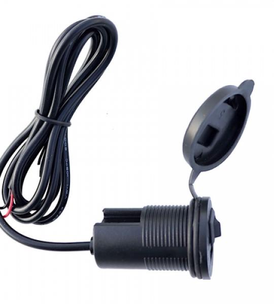 Alimentatore USB c/Fissaggio Universale-Tappo Protezione-Microinterruttore - P7748