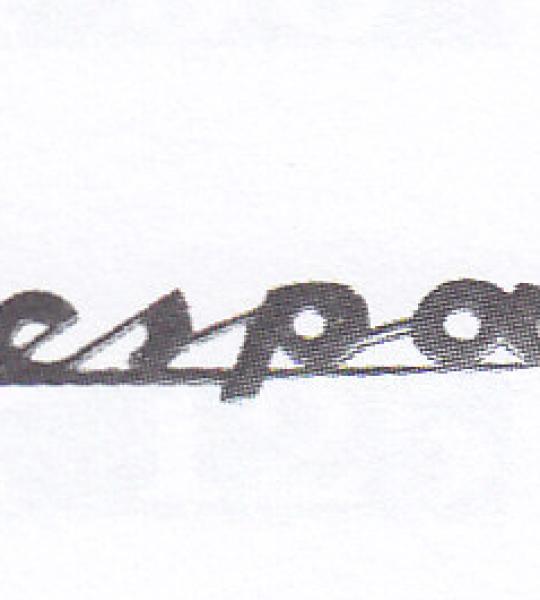 Targhetta Vespa S 3 pioli 3mm - 55858