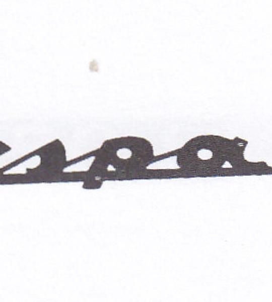 Targhetta Vespa G.L. nera lung. totale 167mm - 58284