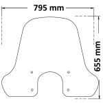 Parabrezza Classic Per Vespa Gts 300 2023 TRASPARENTE - cls4133-VESPA-GTS-300