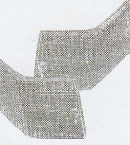 Trasparente freccia posteriore destro bianca per Vespa PX-E 125-150-200, T5 - E02378
