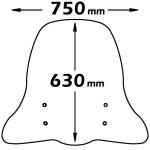 Parabrezza Media Protezione Per Piaggio Beverly 125 / 200 - e330-BEVERLY-125