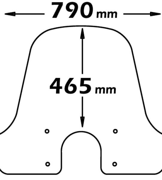 Parabrezza Classic Di Medie Dimensioni Per Piaggio Vespa Gt 125/200/250 2003-2012  300 Gts 2008 - 2021 - cls366-VESPA-GTS-125