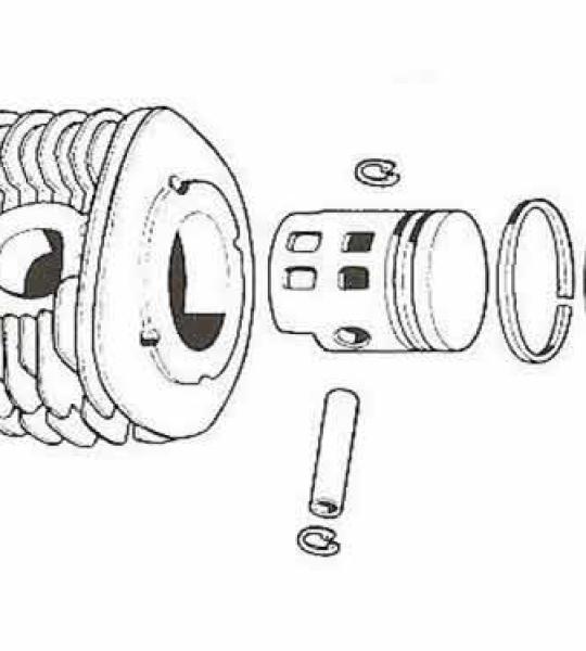 kit cilindro e pistone Ape CAR - P501 - P601 con pistone Ø 69 e - 56029