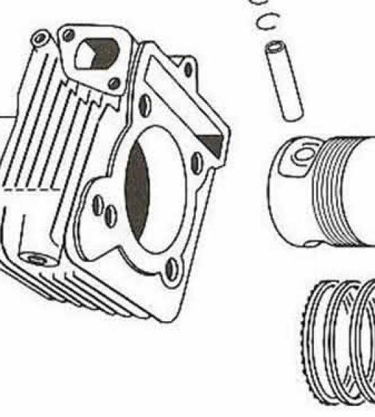 Kit cilindro e pistone Vespa ET4 - Liberty 125 - 1434891 C