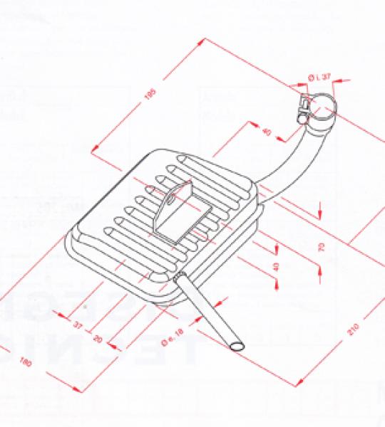 Silenziatore per Piaggio Vespa 58 - P203