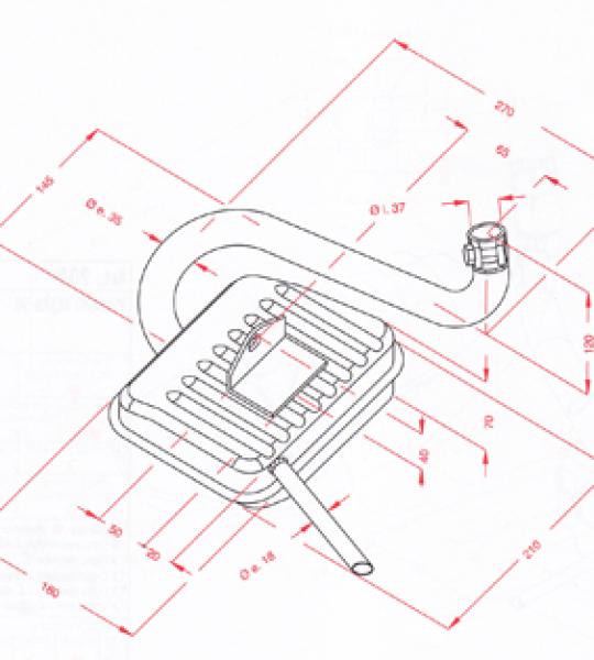 Silenziatore per Piaggio Vespa Super - P210
