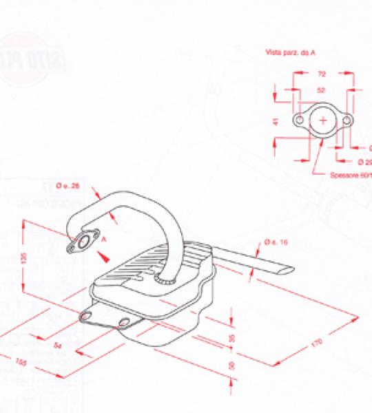 Silenziatore per Piaggio Ape 50 - P220