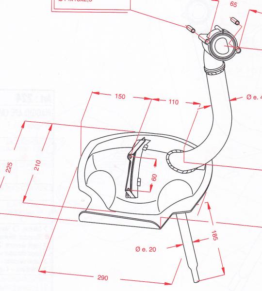 Silenziatore per Piaggio Ape Car, Ape 601 - P226