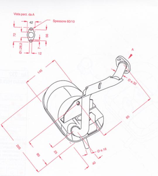 Silenziatore per Piaggio Vespa PK 125 - P234