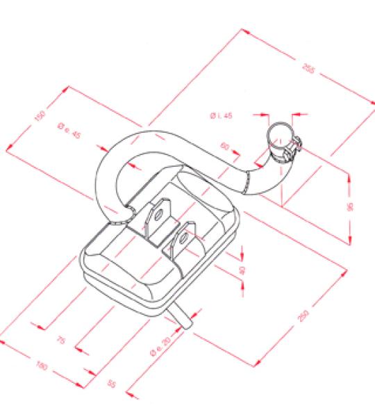 Silenziatore per Piaggio Cosa 200 - P236