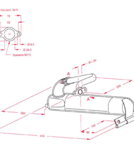 Silenziatore per Piaggio Vespa 125 ET3, Primavera - P237