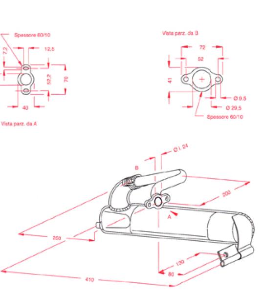 Silenziatore per Piaggio Vespa 50/90 - P726 0238
