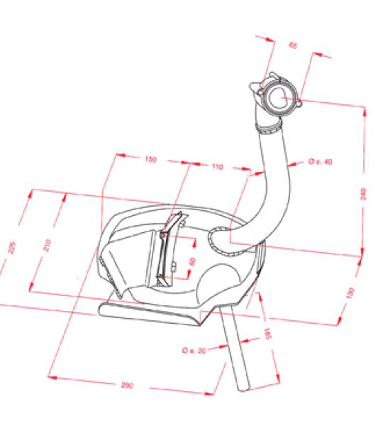 Silenziatore per Piaggio Ape TM 703 - P245