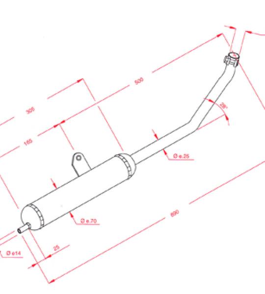 Silenziatore per Piaggio SI-KS-FL2-Boss - P249