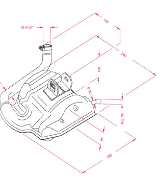 Silenziatore per Piaggio Vespa 125 PX - P254