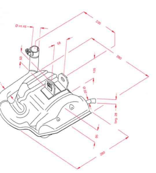 Silenziatore per Piaggio Vespa 200 PE - P259