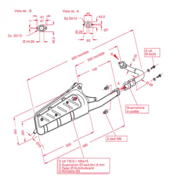 Silenziatore per Piaggio Free - P261