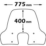 Parabrezza Media Protezione Per Piaggio Beverly 125 E 300 / Beverly Rst 350   - sc4079-BEVERLY-300