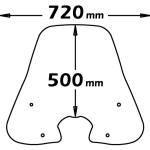 Parabrezza Media Protezione Per Piaggio Fly - sc4105-FLY-3V-4T-125