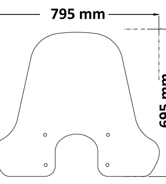 Parabrezza Media Protezione Per Vespa Gts 300 2023 TRASPARENTE - sc4132-T-VESPA-GTS-125