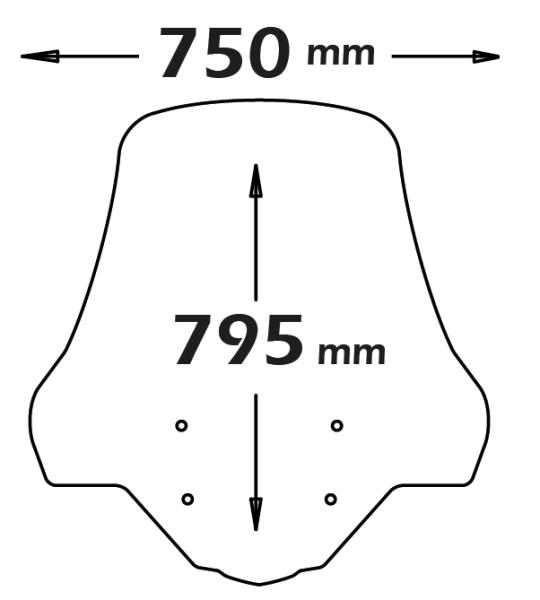 Parabrezza Alta Protezione Per Piaggio Mp3 350 - SC4178-MP3-HPE-BUSINESS-500