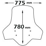 Parabrezza Media Protezione Per Piaggio Mp3 300-500 Hpe - SC4182-MP3-HPE-SPORT-500
