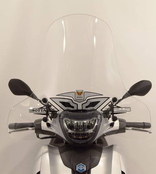 Parabrezza Media Protezione Con Serigrafia Per Piaggio Beverly 300 Hpe TRASPARENTE - SC4194-BEVERLY-HPE-400