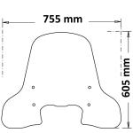 Parabrezza Media Protezione Per Piaggio Beverly 300- 400 Hpe 2021 - 2022 - SC4201-BEVERLY-HPE-300